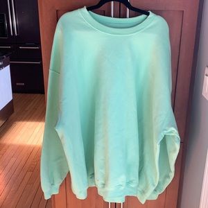 Teal crew neck sweatshirt